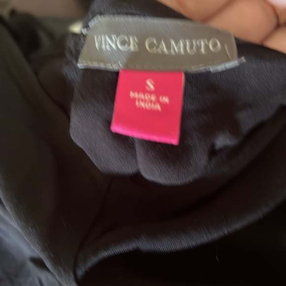 NEW Vince Camuto V-neck Sleeveless Tie-Shoulder Angled Hem Jumpsuit Black Sze S - Picture 3 of 14